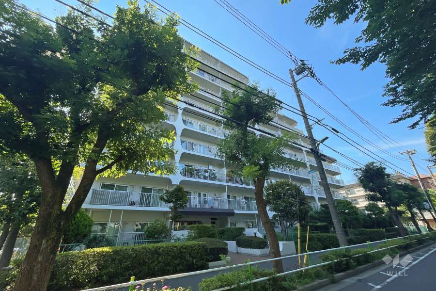 日商岩井常盤台マンションの外観（南東側から）