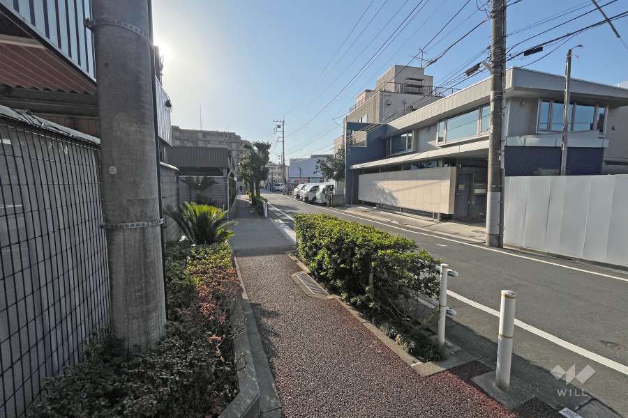 敷地北側の前面道路（東側から）