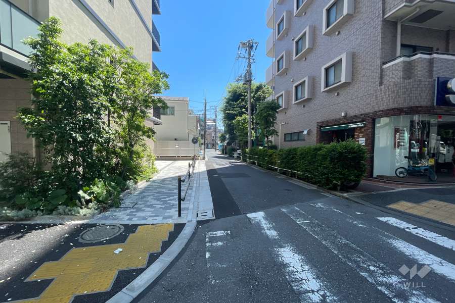 敷地北側の前面道路