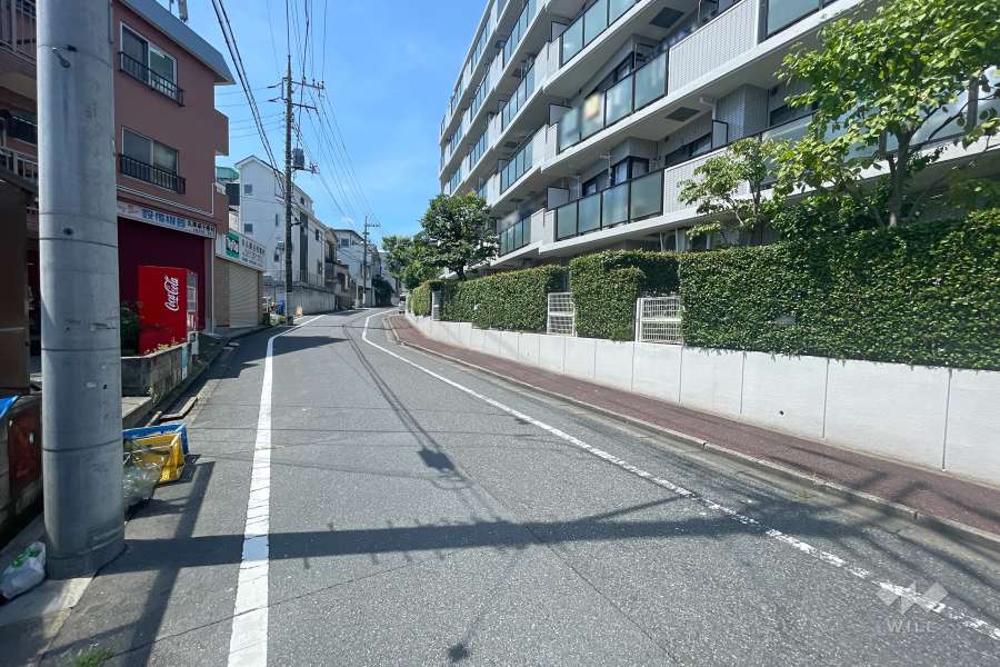 敷地東側の前面道路