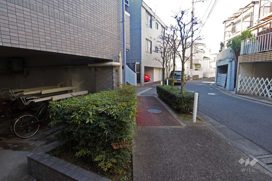 敷地北側の前面道路（東側から）