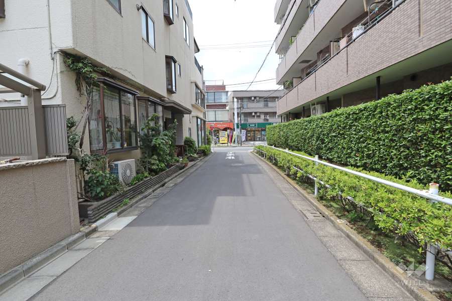 敷地南側の前面道路（東側から）