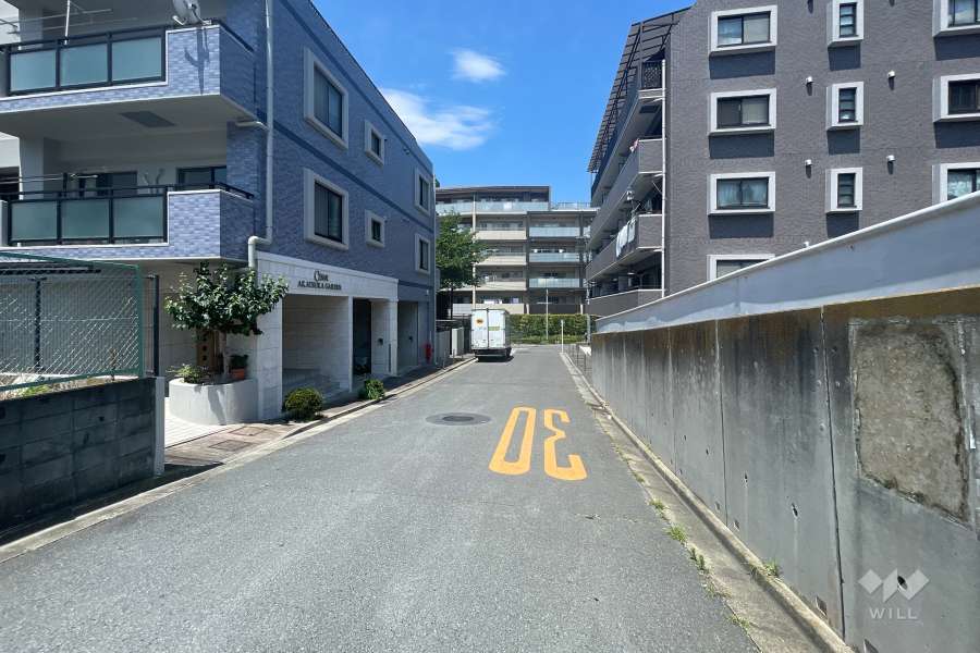 敷地東側の前面道路　