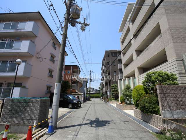 敷地南側の前面道路