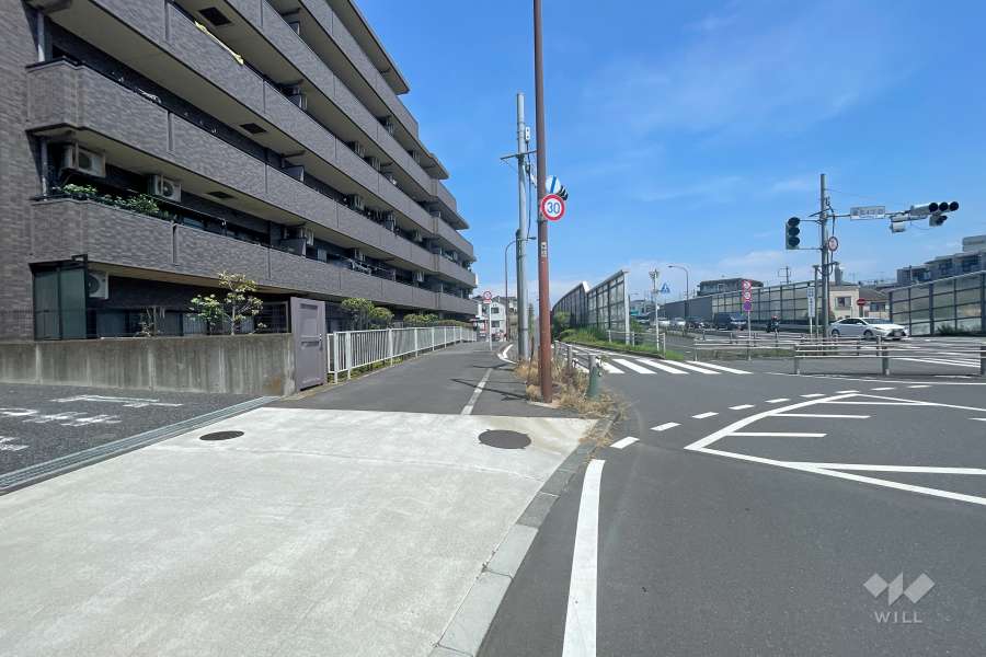 敷地東側の前面道路　
