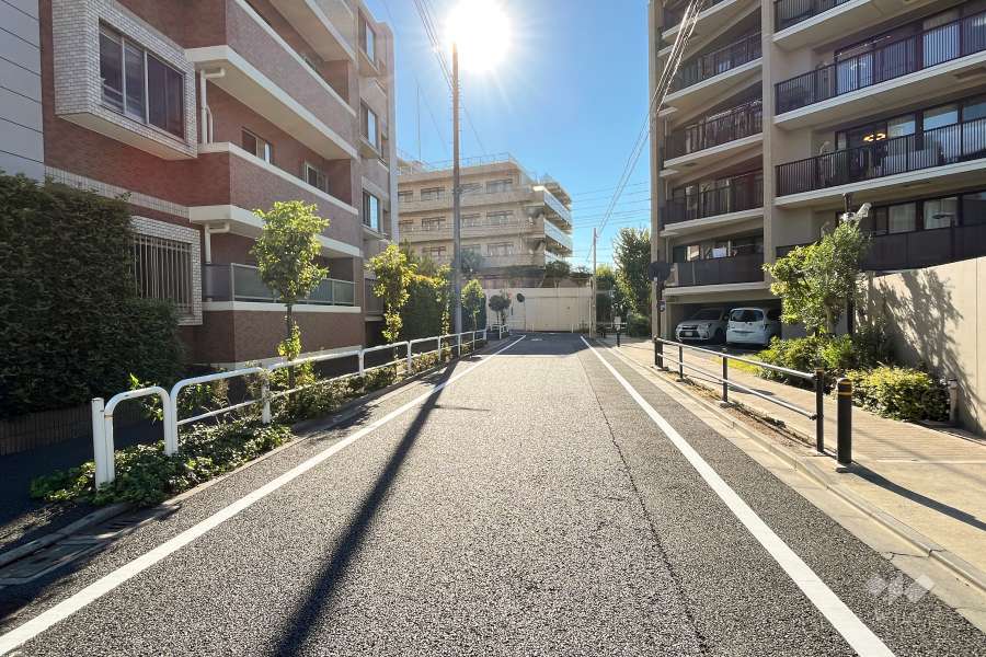 敷地北側の前面道路（東側から）