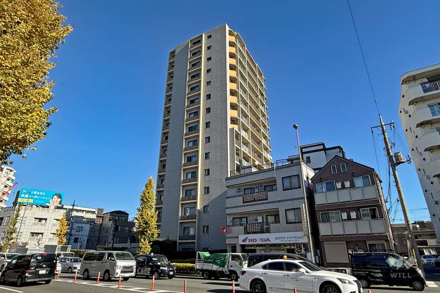 ハイホーム板橋本蓮沼ブロードシティの外観（南西側から）