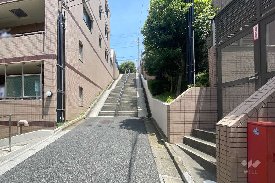 敷地南東側の前面道路　