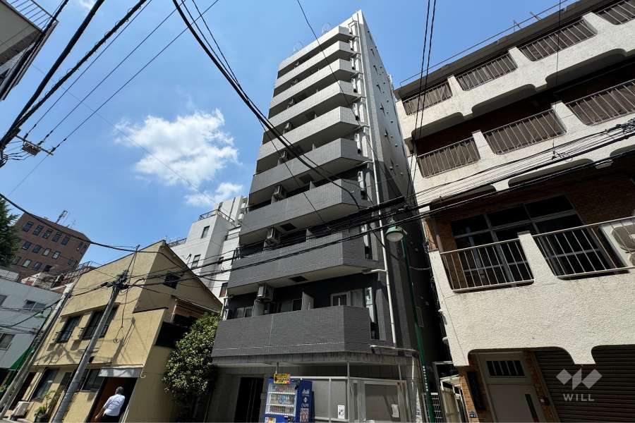 プレステージ新板橋の外観（南東側から）