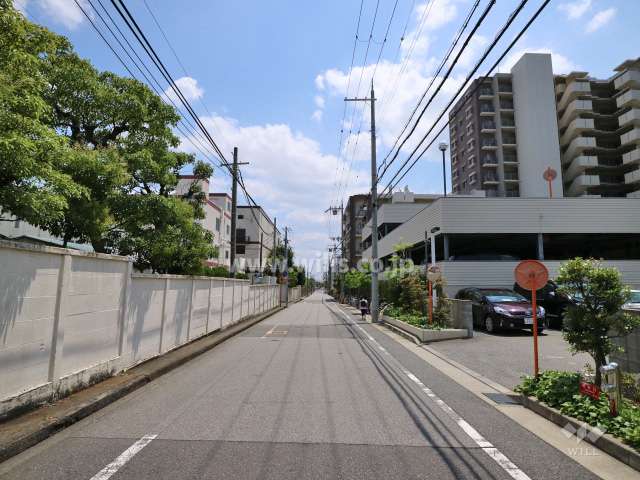 東側前面道路（北側から）
