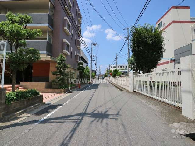 東側前面道路（南側から）