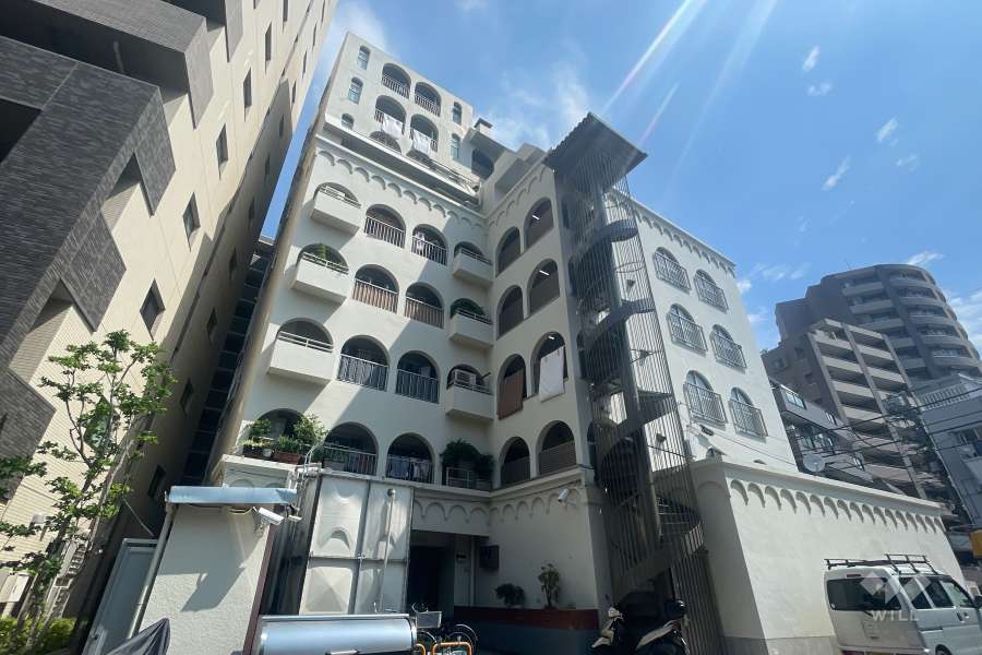 アルプスマンションの外観（南西側から）