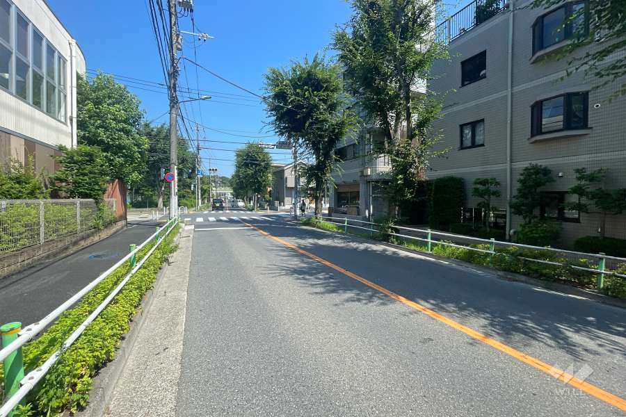 敷地南西側の前面道路　