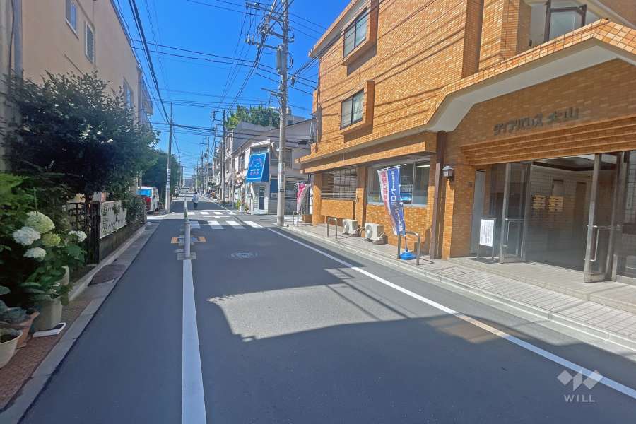 敷地の東側前面道路（北側から）