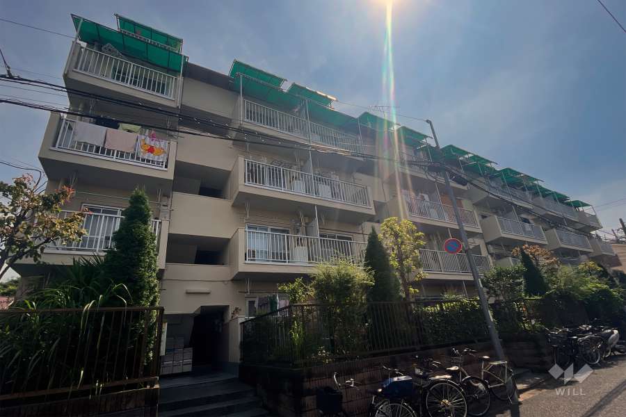 三田志村コーポの外観（南西側から）