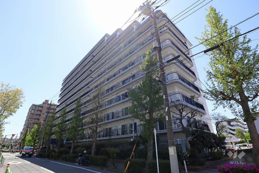 秀和蓮根レジデンスの外観（北東側から）