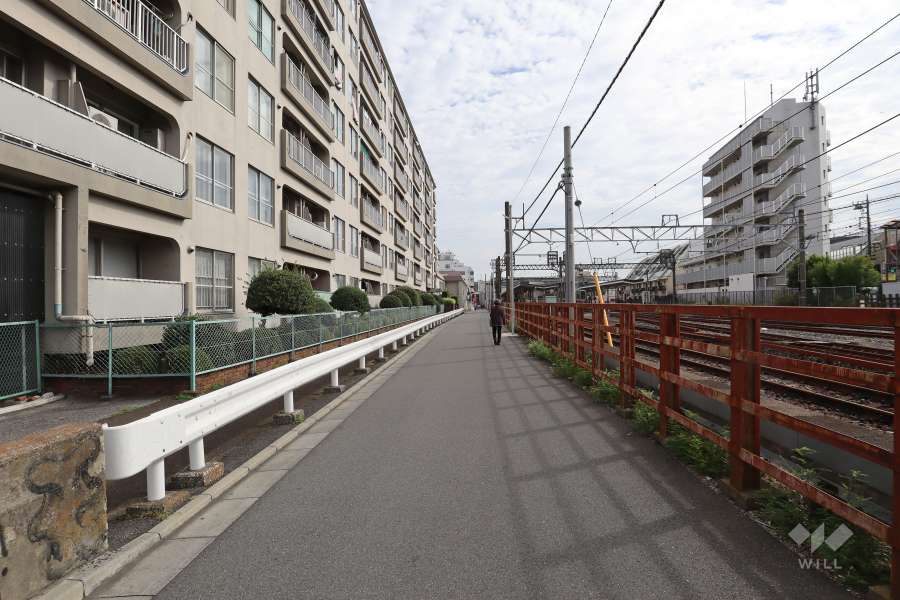 敷地南側の前面道路　　