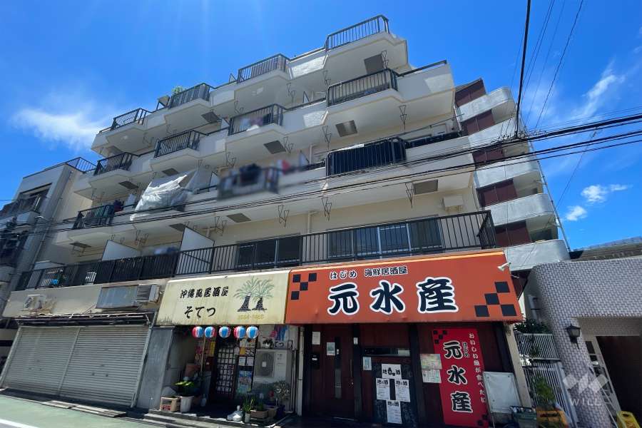 弥生パールマンションの外観（北東側から）