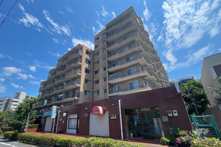 洋伸小豆沢公園マンションの外観（南西側から）