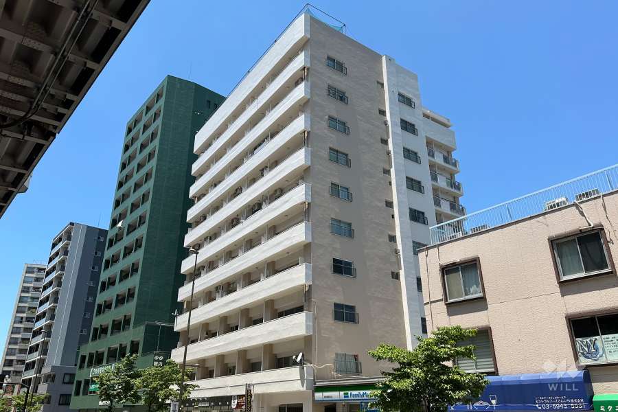 白鳩マンションの外観（南東側から）