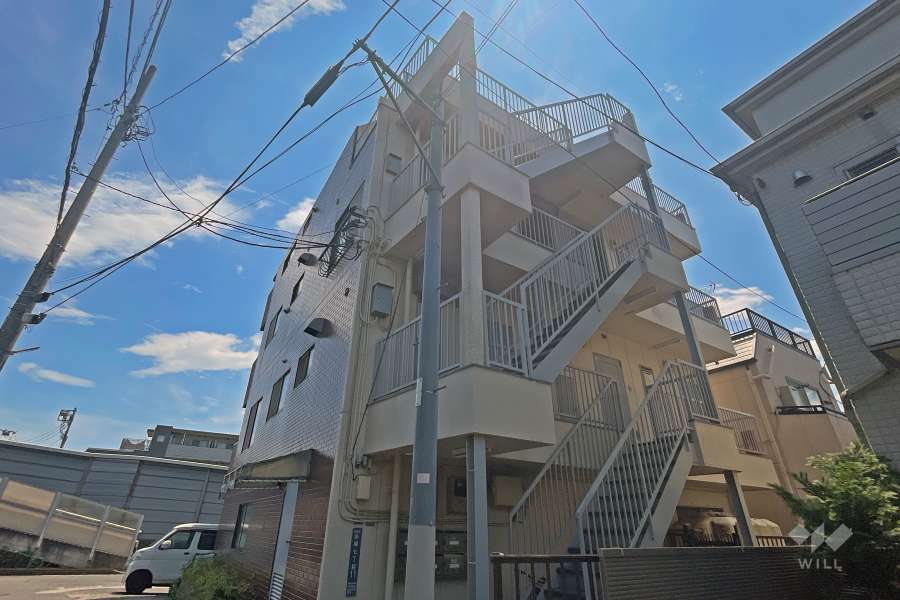 ミューゲ赤塚の外観（北西側から）