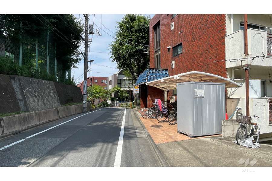 敷地の西側前面道路（南側から）