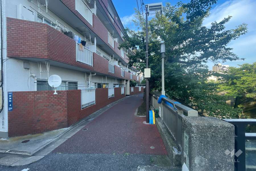 敷地南側の前面通路（西側から）