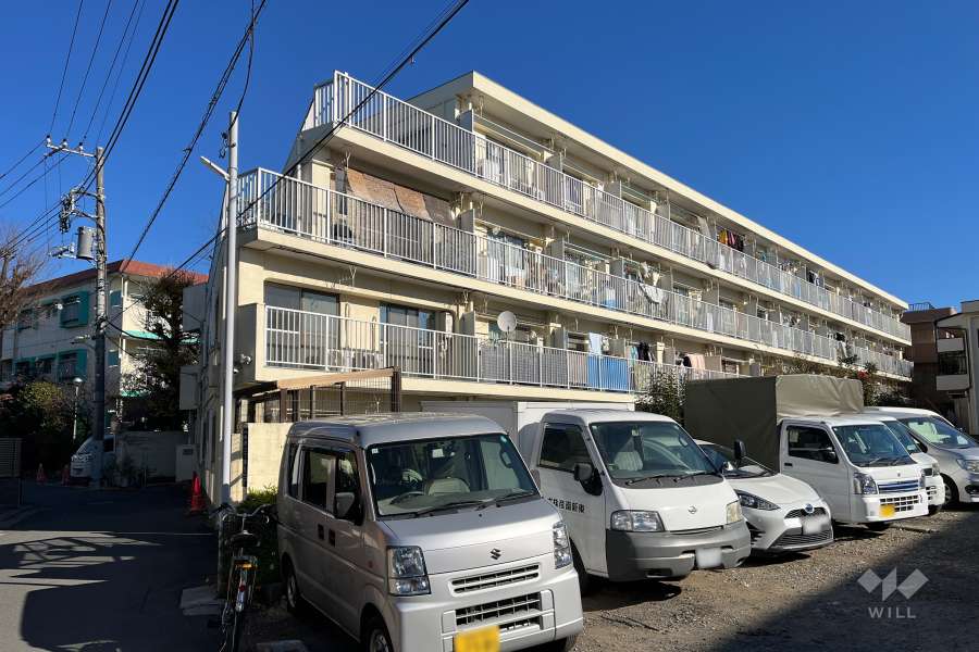 三田向原コーポの外観（南西側から）