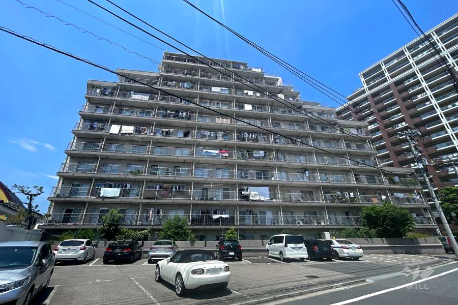常盤台ビューハイツの外観（南東側から）