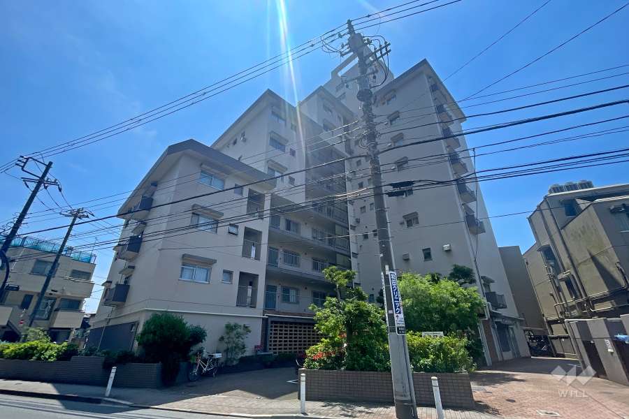 常盤台ビューハイツの外観（北西側から）