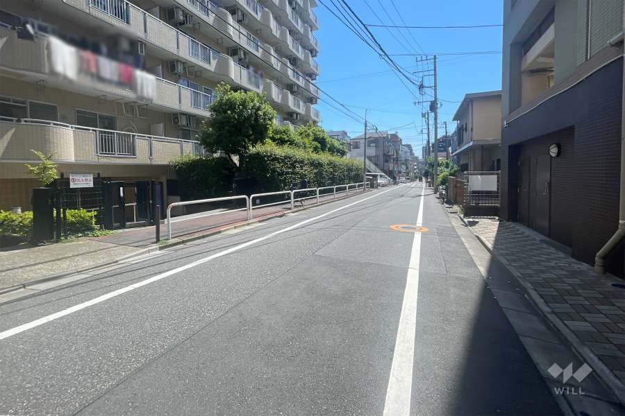 敷地南側の前面道路　