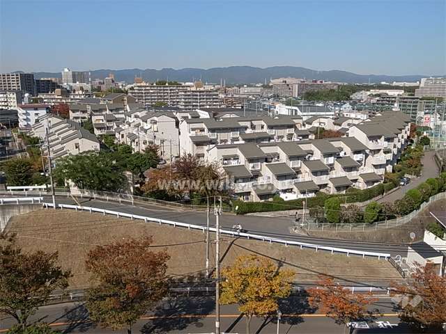 公社山田西A団地の全景（南側から）