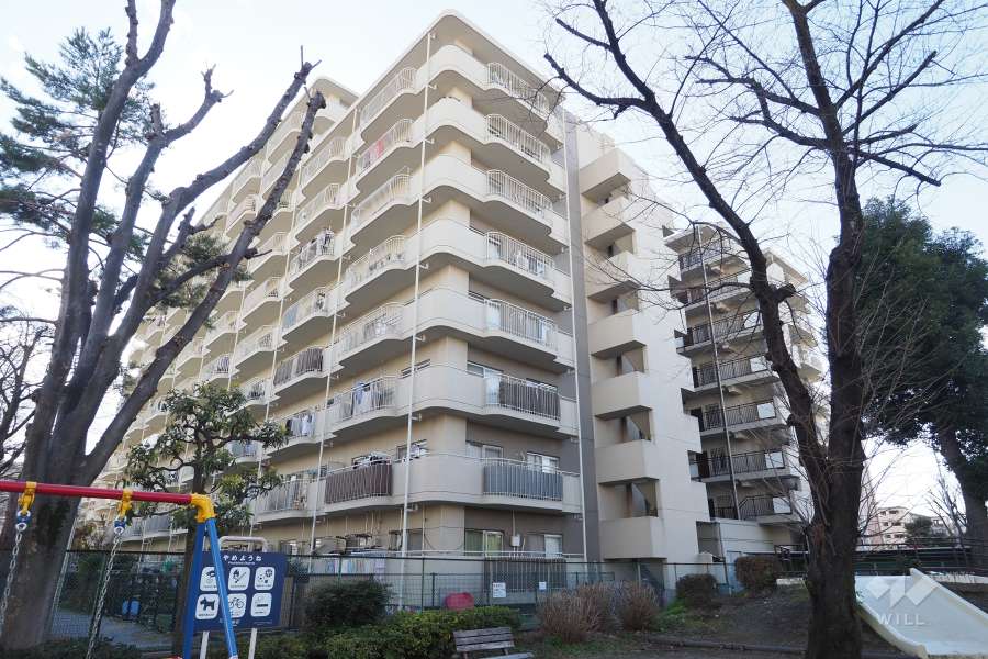 蓮根ファミールハイツの外観（北東側から）