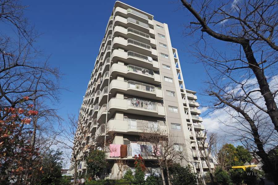 蓮根ファミールハイツの外観（南西側から）