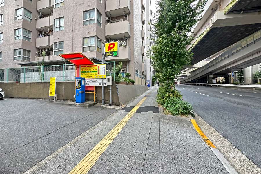 敷地の東側前面道路（南側から）