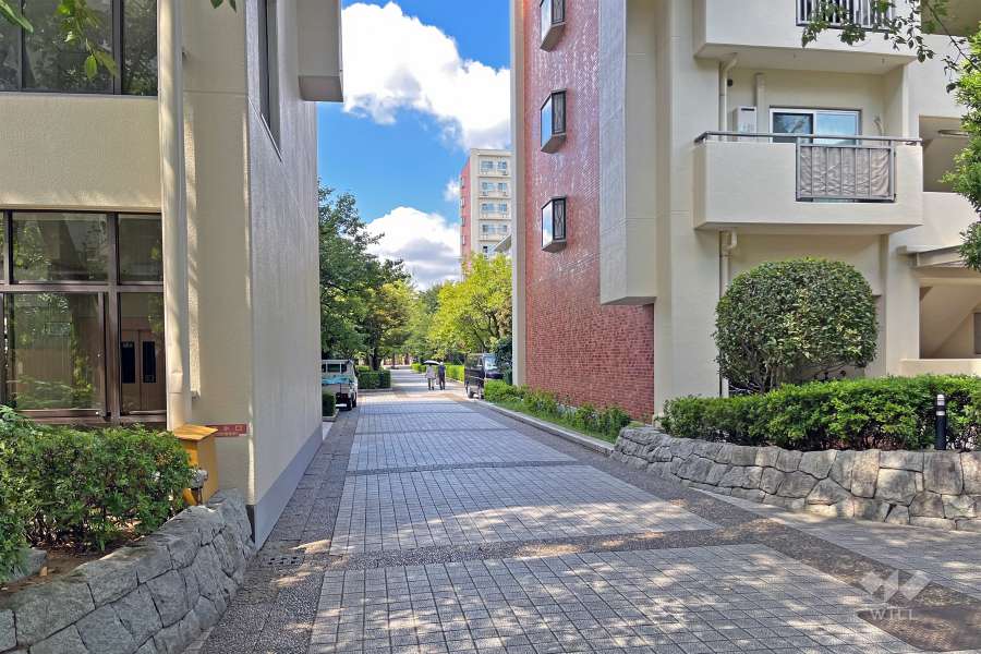建物の南側敷地内通路（東側から）