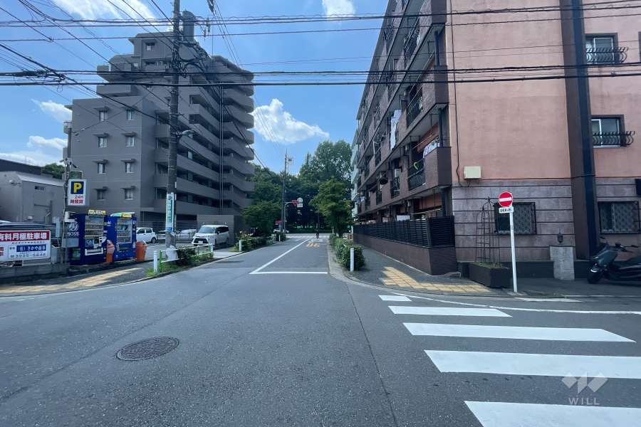 敷地南側の前面道路（東側から）