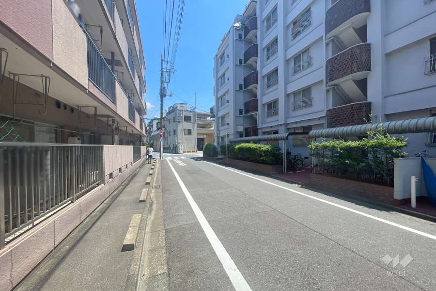 敷地北側の前面道路
