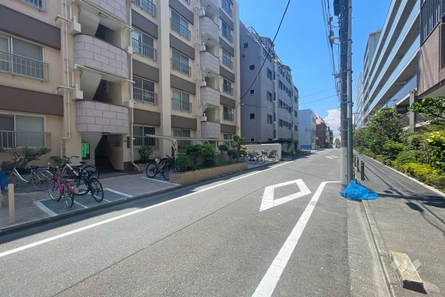 敷地北側の前面道路　