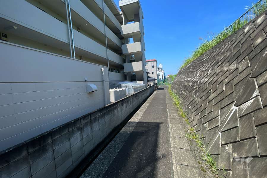 敷地北側の通路（東側から）