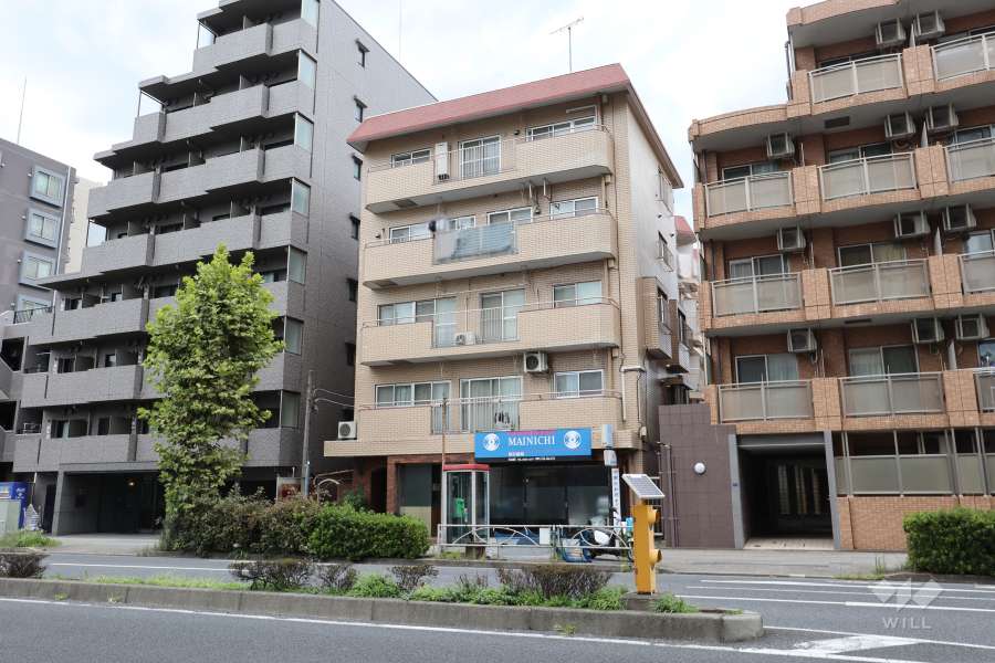 弥生コーポ（板橋区）の外観（南側から）