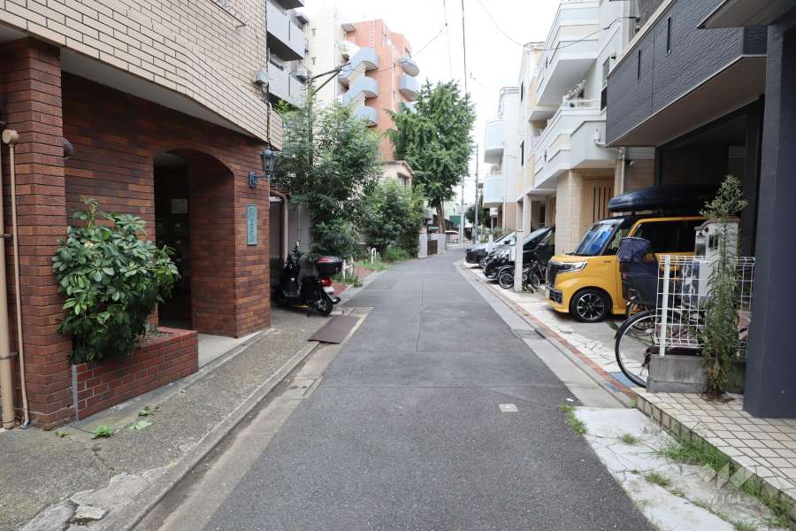 敷地北東側の前面道路　