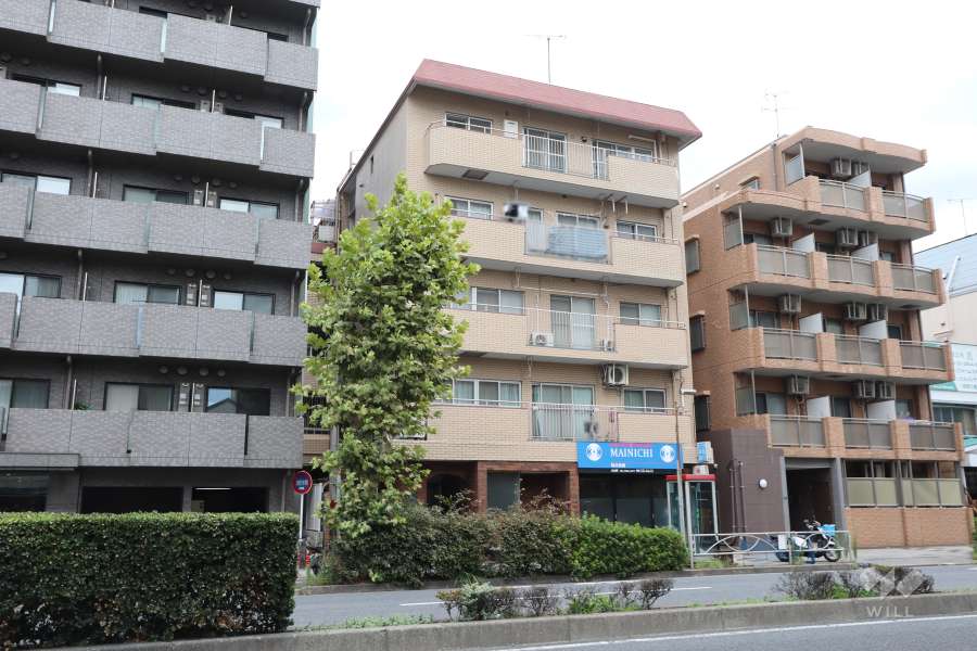 弥生コーポ（板橋区）の外観（西側から）