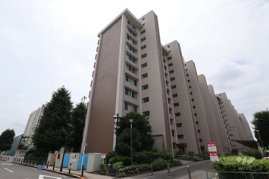 高島平第三住宅（板橋区高島平3-11-8）の外観（北東側から）