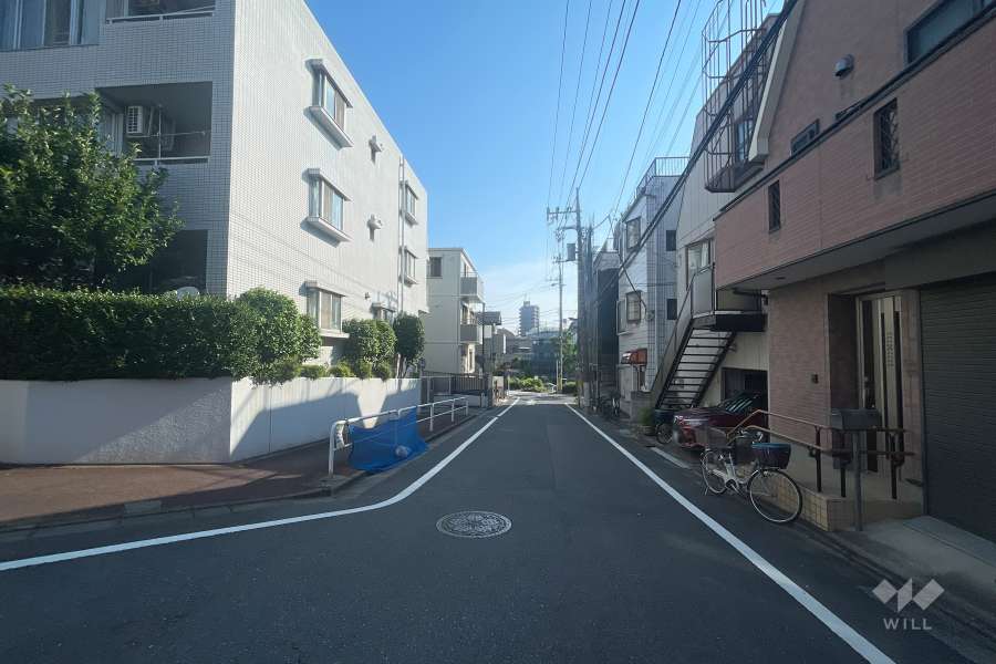敷地南東側の前面道路　