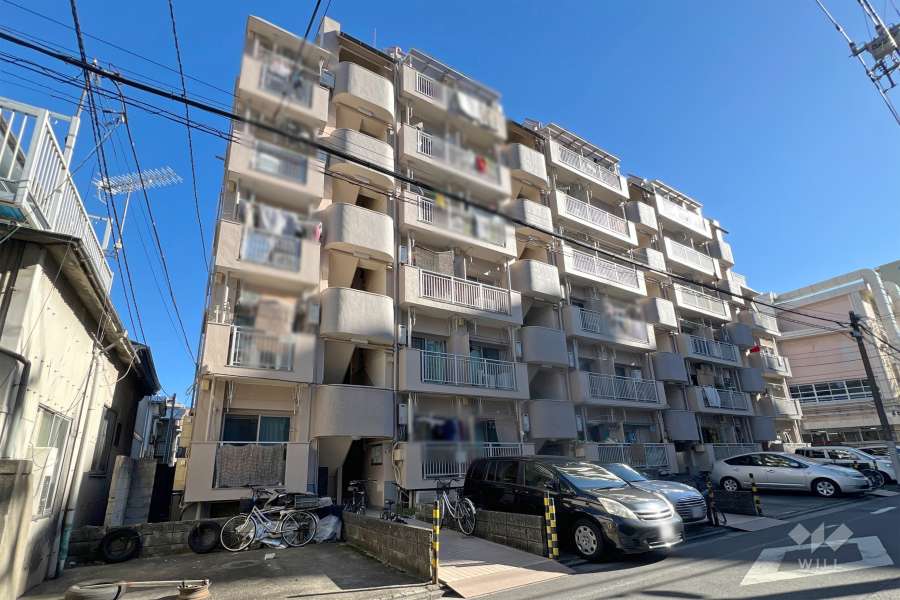 大山マイコーポＡ棟の外観（北西側から）