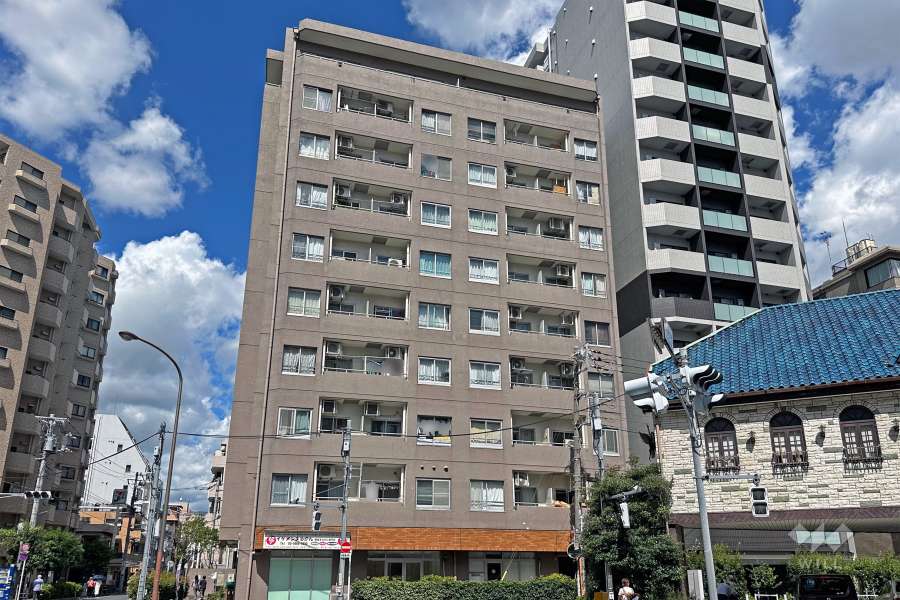 大山サンハイツの外観（南側から）