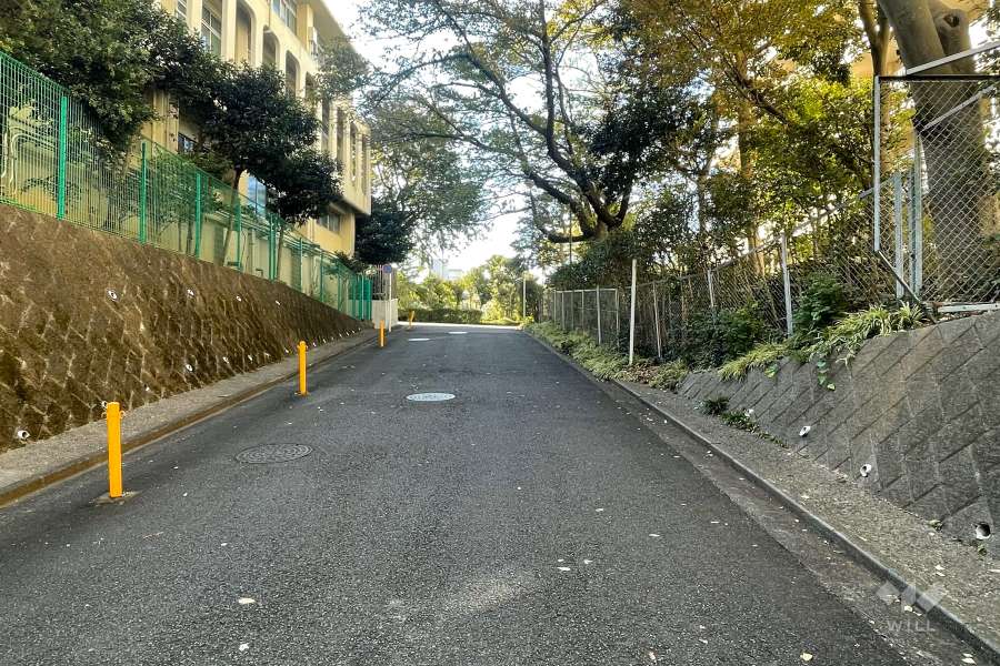 敷地南側の前面道路（東側から）