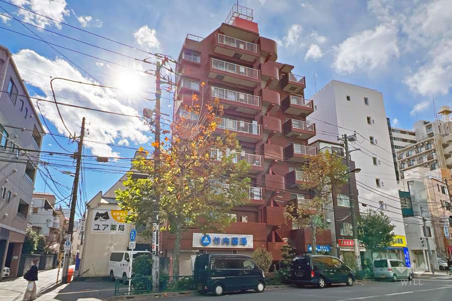 モナークマンション大山の外観（北東側から）