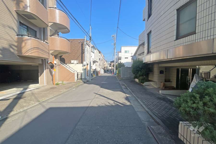 敷地南側の前面道路（東側から）